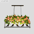 GobekUsa Industrial Metal Birdcage Flower Island Lamp: Black, 3/4 Heads, Hanging Ceiling Light for Restaurants
