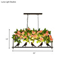 GobekUsa Industrial Metal Birdcage Flower Island Lamp: Black, 3/4 Heads, Hanging Ceiling Light for Restaurants
