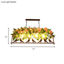 GobekUsa Industrial Metal Birdcage Flower Island Lamp: Black, 3/4 Heads, Hanging Ceiling Light for Restaurants
