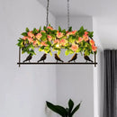 GobekUsa Industrial Metal Birdcage Flower Island Lamp: Black, 3/4 Heads, Hanging Ceiling Light for Restaurants