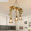 GobekUsa Industrial Metal Caged Island Pendant Light with Rope Hanging Lamp - Brown