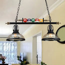 GobekUsa Industrial Metal Island Pendant Light Fixture with Shaded Design and Billiard Decoration