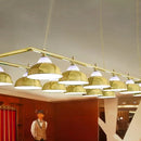 GobekUsa Industrial Metal Mirrored Bowl Pendant Light - Suspended Lighting Fixture for Billiard Room or Island