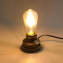 GobekUsa Industrial Pipe Style Night Light Table Lamp, Wrought Iron Accent in Bronze