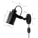 Industrial black & gold aleah wall sconce bedroom light