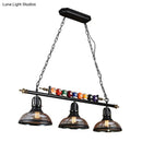 GobekUsa Industrial Style Black Metal Billiard Light Pendant for Restaurant Island