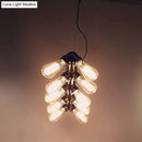 GobekUsa Industrial Style Black Metal Piping Island Lamp - Dining Room Hanging Light Fixture