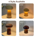 Wooden creative mushroom night light stepless dimming bedroom table lamp by Decorbites