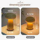 Wooden creative mushroom night light stepless dimming bedroom table lamp by Decorbites