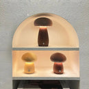 Wooden creative mushroom night light stepless dimming bedroom table lamp by Decorbites