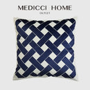 GobekUsa Intersecting Geometric Velvet Printed Cushion Cover - Modern Nordic Sofa Decor 50x50cm