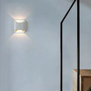 Modern black & gold curved led outdoor wall lights garden sconce
