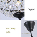 GobekUsa Iron Art Crystal Chandelier for Dining Room and Bedroom
