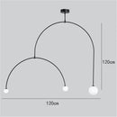 GobekUsa Iron Balance Chandelier: Scandinavian Post-Modern Living Room Pendant Lamp