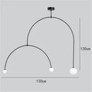 GobekUsa Iron Balance Chandelier: Scandinavian Post-Modern Living Room Pendant Lamp