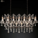 GobekUsa Iron Crystal LED Chandelier: 19th Century Style Kitchen Pendant Light