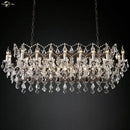 GobekUsa Iron Crystal LED Chandelier: 19th Century Style Kitchen Pendant Light