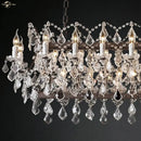 GobekUsa Iron Crystal LED Chandelier: 19th Century Style Kitchen Pendant Light