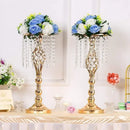 Elegant gold crystal iron flower racks for dining room centerpieces