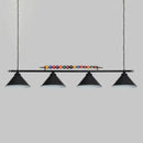 GobekUsa Iron Linear Island Ceiling Light with Cone Shade - Industrial Country Club Style