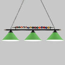 GobekUsa Iron Linear Island Ceiling Light with Cone Shade - Industrial Country Club Style