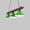 GobekUsa Iron Linear Island Ceiling Light with Cone Shade - Industrial Country Club Style