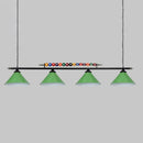 GobekUsa Iron Linear Island Ceiling Light with Cone Shade - Industrial Country Club Style