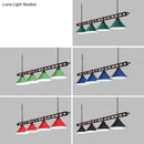 GobekUsa Iron Linear Island Ceiling Light with Cone Shade - Industrial Country Club Style