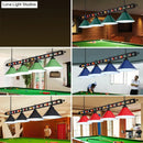 GobekUsa Iron Linear Island Ceiling Light with Cone Shade - Industrial Country Club Style