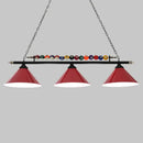 GobekUsa Iron Linear Island Ceiling Light with Cone Shade - Industrial Country Club Style
