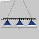 GobekUsa Iron Linear Island Ceiling Light with Cone Shade - Industrial Country Club Style