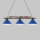 GobekUsa Iron Linear Island Ceiling Light with Cone Shade - Industrial Country Club Style