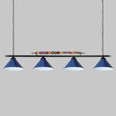 GobekUsa Iron Linear Island Ceiling Light with Cone Shade - Industrial Country Club Style
