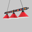 GobekUsa Iron Linear Island Ceiling Light with Cone Shade - Industrial Country Club Style