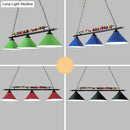 GobekUsa Iron Linear Island Ceiling Light with Cone Shade - Industrial Country Club Style
