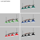 GobekUsa Iron Linear Island Ceiling Light with Cone Shade - Industrial Country Club Style