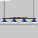GobekUsa Iron Linear Island Ceiling Light with Cone Shade - Industrial Country Club Style