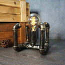 GobekUsa Iron Pipe Art Night Lamp - Industrial Table Light in Bronze for Boys Room
