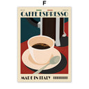 GobekUsa Italian Coffee Wall Art Canvas Print