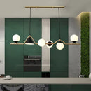 GobekUsa Ivory Glass Island Pendant Light: Geometric, Contemporary Hanging Fixture for Restaurants