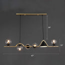 GobekUsa Ivory Glass Island Pendant Light: Geometric, Contemporary Hanging Fixture for Restaurants