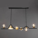 GobekUsa Ivory Glass Island Pendant Light: Geometric, Contemporary Hanging Fixture for Restaurants