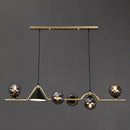 GobekUsa Ivory Glass Island Pendant Light: Geometric, Contemporary Hanging Fixture for Restaurants