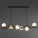 GobekUsa Ivory Glass Island Pendant Light: Geometric, Contemporary Hanging Fixture for Restaurants