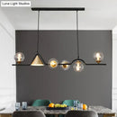 GobekUsa Ivory Glass Island Pendant Light: Geometric, Contemporary Hanging Fixture for Restaurants