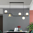 GobekUsa Ivory Glass Island Pendant Light: Geometric, Contemporary Hanging Fixture for Restaurants