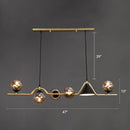 GobekUsa Ivory Glass Island Pendant Light: Geometric, Contemporary Hanging Fixture for Restaurants