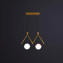 GobekUsa Ivory Glass Minimalist Ball Suspension Light - Creative Island Fixture