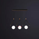 GobekUsa Ivory Glass Minimalist Ball Suspension Light - Creative Island Fixture