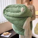 GobekUsa Jacquard Lamb Wool Double-Layer Blanket for Cozy Comfort & Style